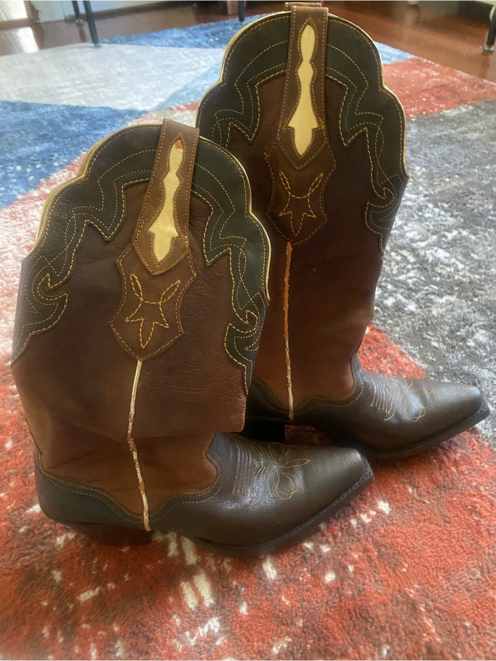 J.B. Dillon Tan Genuine Goat Leather Boot Interior